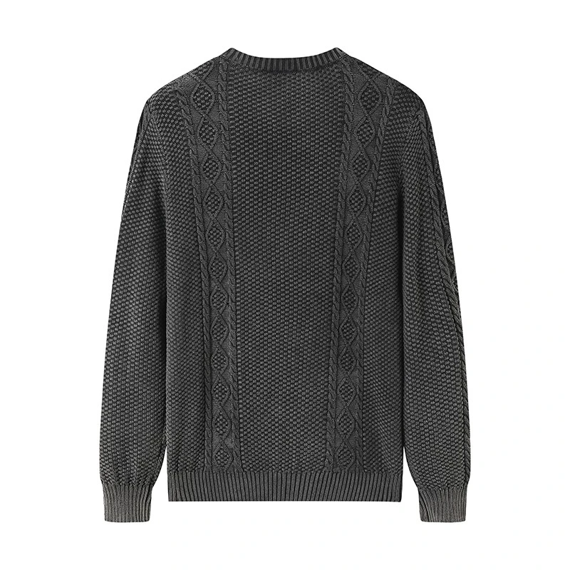 Men cable knit sweater v neck factory