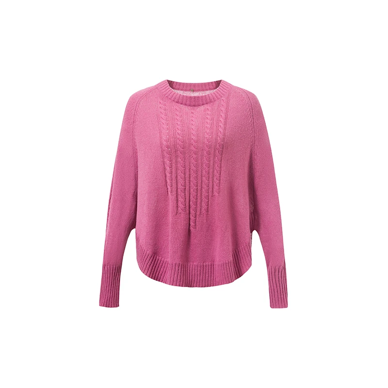 Women's Cable Knit Crew Neck Sweater